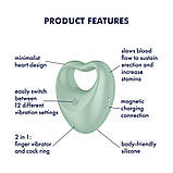 Вібратор на палець та ерекційне кільце 2в1 Satisfyer Perfect Pair 3, фото 6