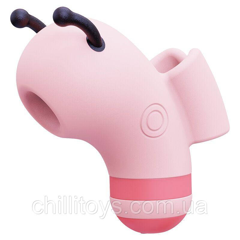 Вакуумний стимулятор із мікрострумами CuteVibe Beebe Pink, на палець SO6551