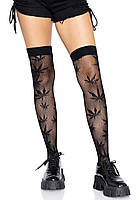 Панчохи з малюнком Leg Avenue 420 Net thigh highs Black SO9159