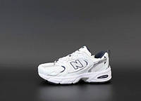 Мужские демисезонные кроссовки New Balance 530 (бело-серые) стильные спортивные стильные кроссы D365 НБ vkross