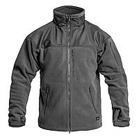 Куртка флисовая Helikon-Tex Classic Army Jacket - Fleece-Shadow Grey,тактическая кофта с пащевкой НАТО серая L