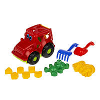 Сортер-трактор "Кузнечик" №2 Colorplast 0336 (Красный) от LamaToys