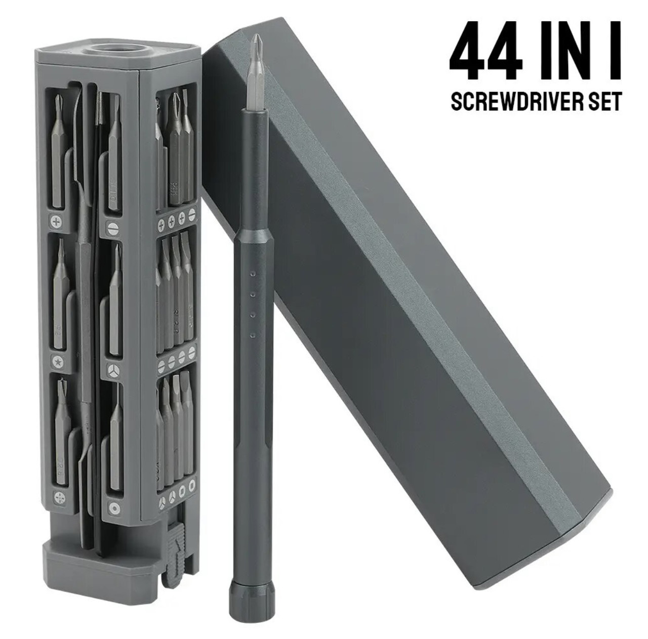 Викрутка прецизійна, кейс для викруток універсальний набір 44 в 1 з лопаткою і пінцетом, фото 1