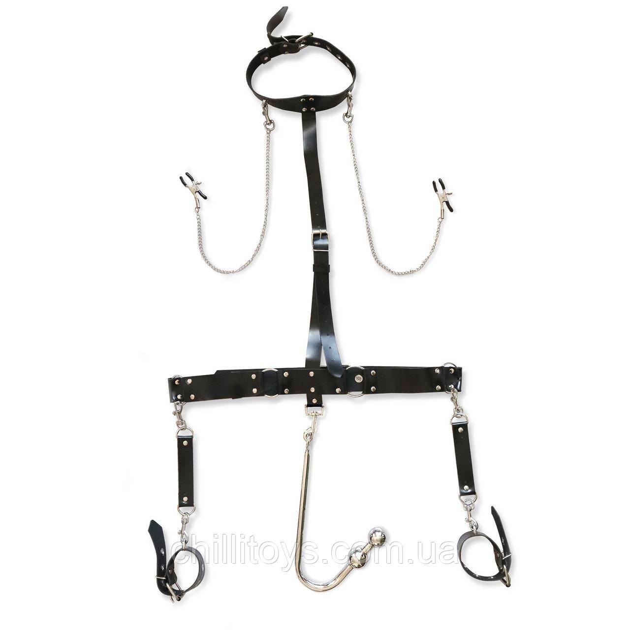 Бондажний набір із металевим анальним гаком №3 Art of Sex Bridget Bondage set with anal hook №3 SO8292, фото 1
