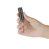 Віброкуля PowerBullet First-Class Bullet 2.5″ з Key Chain Pouch, Gun Metal, 9 режимів вібрації SO6846, фото 3