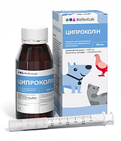 Ципроколин 100 мл Биотестлаб (оральный антибиотик широкого спектра действия для животных)