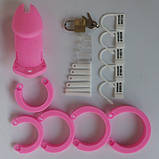 Силіконовий пояс вірності CB-6000 рожевий STF2706, фото 2