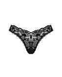 Мереживні стрінги Obsessive Donna Dream thong XS/S Black, низька посадка SO8639, фото 3