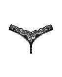 Мереживні стрінги Obsessive Donna Dream thong XS/S Black, низька посадка SO8639, фото 4