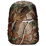 Чохол дощовик для рюкзака 45 л водонепроникний камуфляж осінній ліс, фото 2