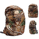 Чохол дощовик для рюкзака 45 л водонепроникний камуфляж осінній ліс, фото 3