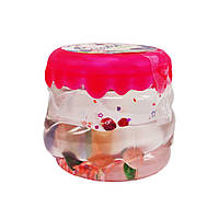 Вязкая масса, слайм "Crystal Slime" CS-01-01U с бусинками (Розовый ) от LamaToys
