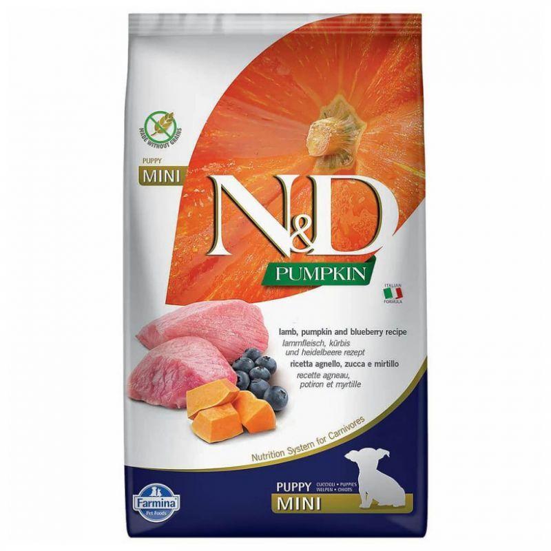 Farmina N&D Pumpkin GF Lamb & Blueberry Puppy Mini Сухий корм для цуценят дрібних порід, 7 кг