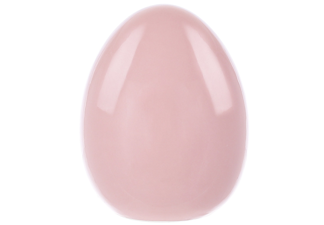 Декор порцеляновий у формі яйця 8.2*8.2*10.3см, колір - рожевий 495-447, фото 1