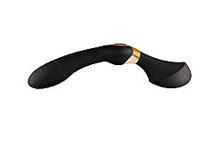 Вібромасажер Shunga Zoa Black, двосторонній SO6914