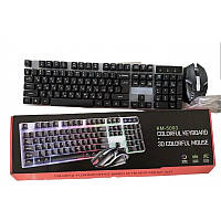 Игровой набор клавиатура и мышка с RGB подсветкой KEYBOARD KM-5003