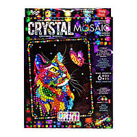 Креативное творчество "Crystal mosaic Кот и бабочка" CRM-02-04, 6 форм элементов от LamaToys