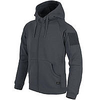 Тактическая кофта-худи Helikon-Tex® Urban Hoodie Lite (FullZip)® - Grey,серая кофта НАТО с зипом и капюшоном