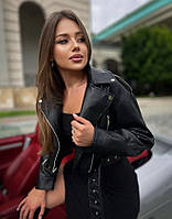 Куртка жіноча косуха S M L Xl. Куртка жіноча демісезонна чорна. Куртка жіноча шкірозамінника