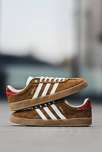 Чоловічі Кросівки Adidas Gazelle x Gucci Brown 43-44