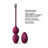Вагінальні кульки Dorcel LOVE BALLS PLUM, вібрації та рухи внутрішньої кульки, пульт ДК, фото 4