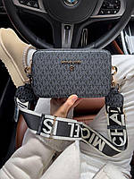 Женская сумка Michael Kors (чёрная) модная стильная маленькая сумочка AS465 cross