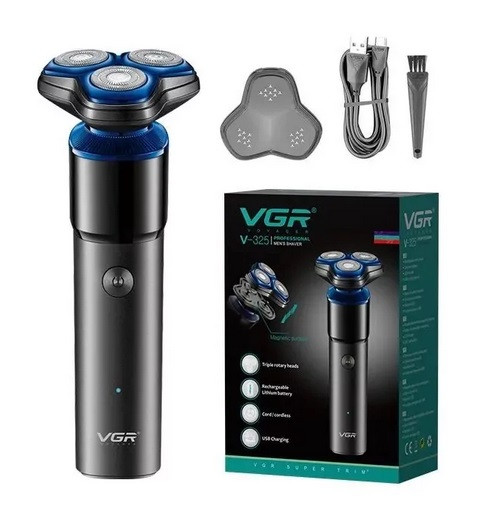 Електробритва VGR V-325 (акумулятор 600 мАг, потужність 5 Вт, LED-індикатор), фото 1