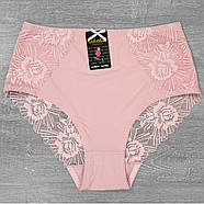Жіночі мереживні труси сліп з гладкого матеріалу LuLoLa (великі розміри) XL, фото 2