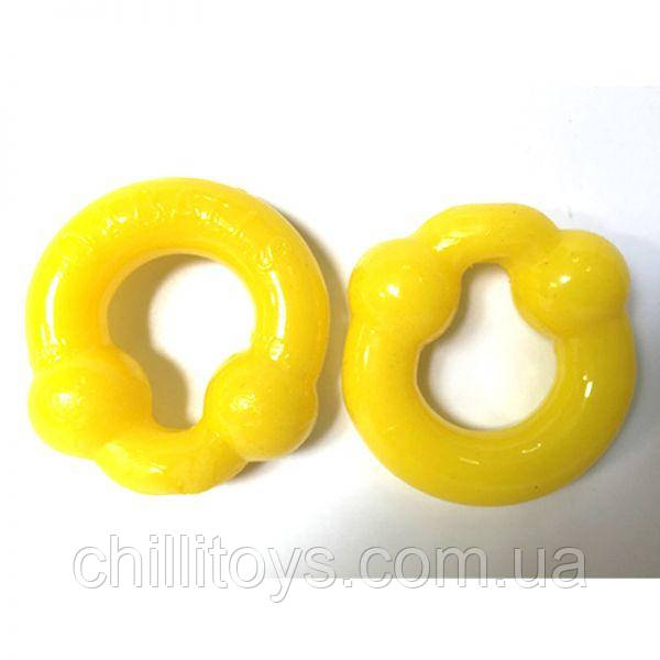 Силіконові ерекційні каблучки жовті OXBALLS