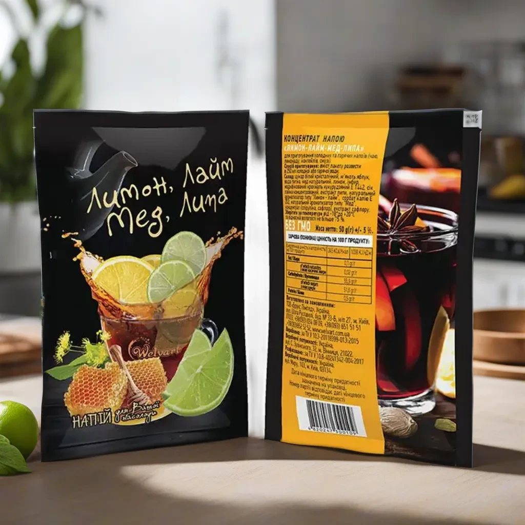 Чай у концентрованій формі натуральний ТМ Welvart "Лимон, лайм, мед і липа" 50 г