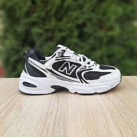 Женские демисезонные кроссовки New Balance 530 (бело-черные) стильные спортивные стильные кроссы 20843 НБ