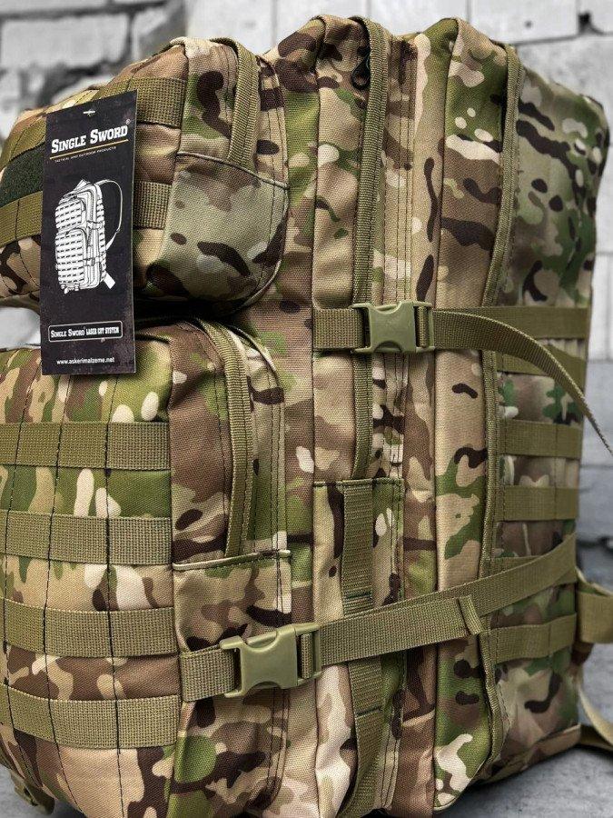 Армейский рюкзак 55л Single Sword мультикам, тактический рюкзае с системой Molle и карманами - фото 4 - id-p2077115838