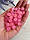 Бусини матові " Лід " 10 мм, яскраво рожеві   500 грам, фото 6