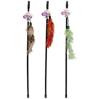 Flamingo Feather Boa ФЛАМІНГО БОА іграшка дражнилка для котів вудка з натуральним пір'ям 60 см