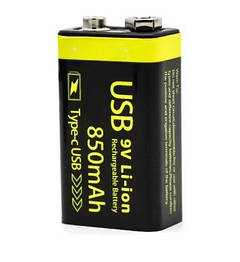 Акумуляторна крона HSB Type C USB 9v 850mAh