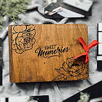 Фотоальбом в деревянной обложке для любимых женщин | Оригинальный подарок девушке, маме, бабушке Код/Артикул
