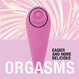 Пульсатор для клітора плюс вібратор FeelzToys - FemmeGasm Tapping & Tickling Vibrator Pink SO4579, фото 5