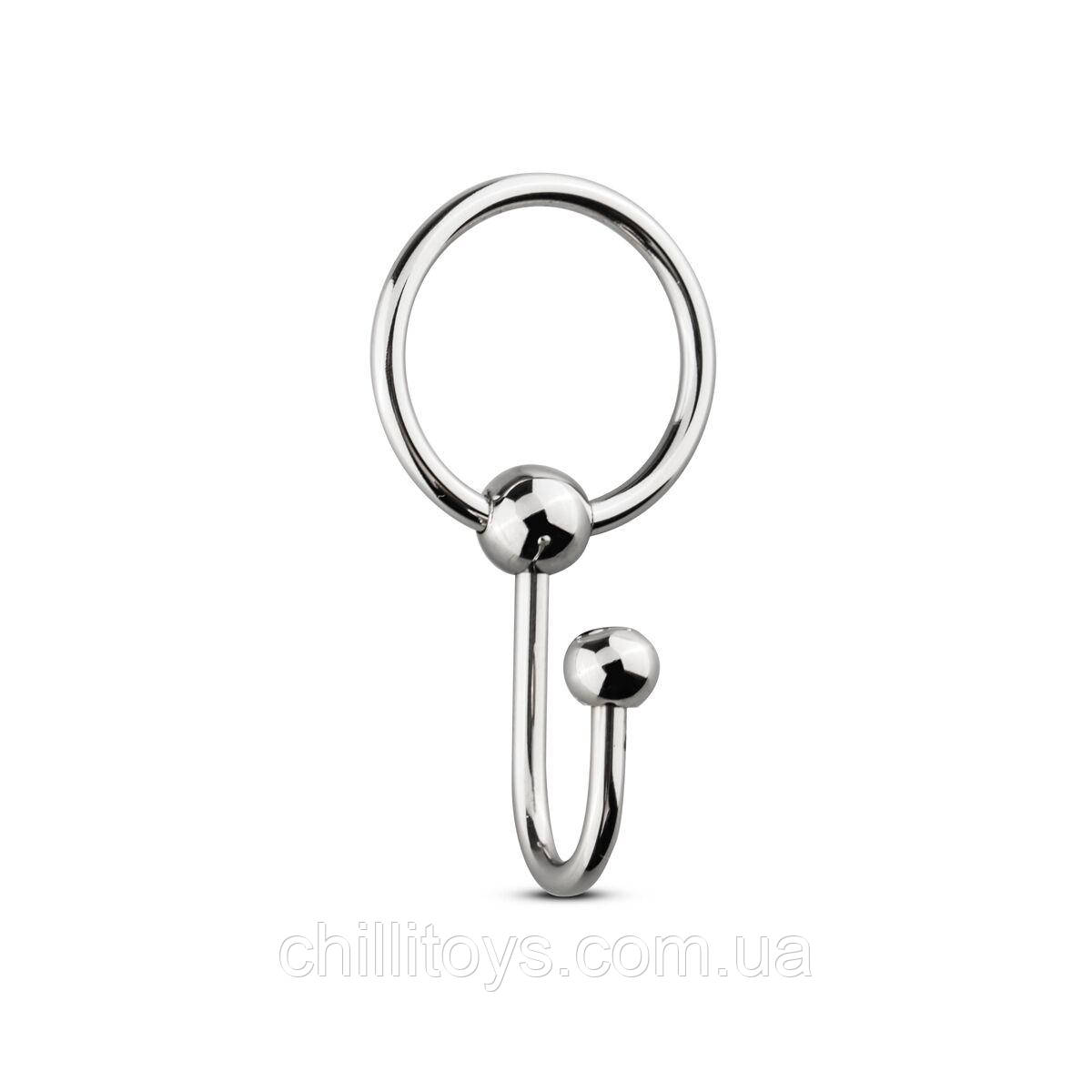 Уретральна вставка із кільцем Sinner Gear Unbendable – Sperm Stopper Solid, діаметр кільця 2,6 см SO4583, фото 1