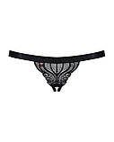 Мереживні танги з доступом Obsessive 828-THC-1 crotchless thong S/M, чорні SO7173, фото 5