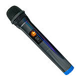 Портативна акустика з мікрофоном караоке колонка з радіо Bluetooth NDR 1096A 2х8", фото 5