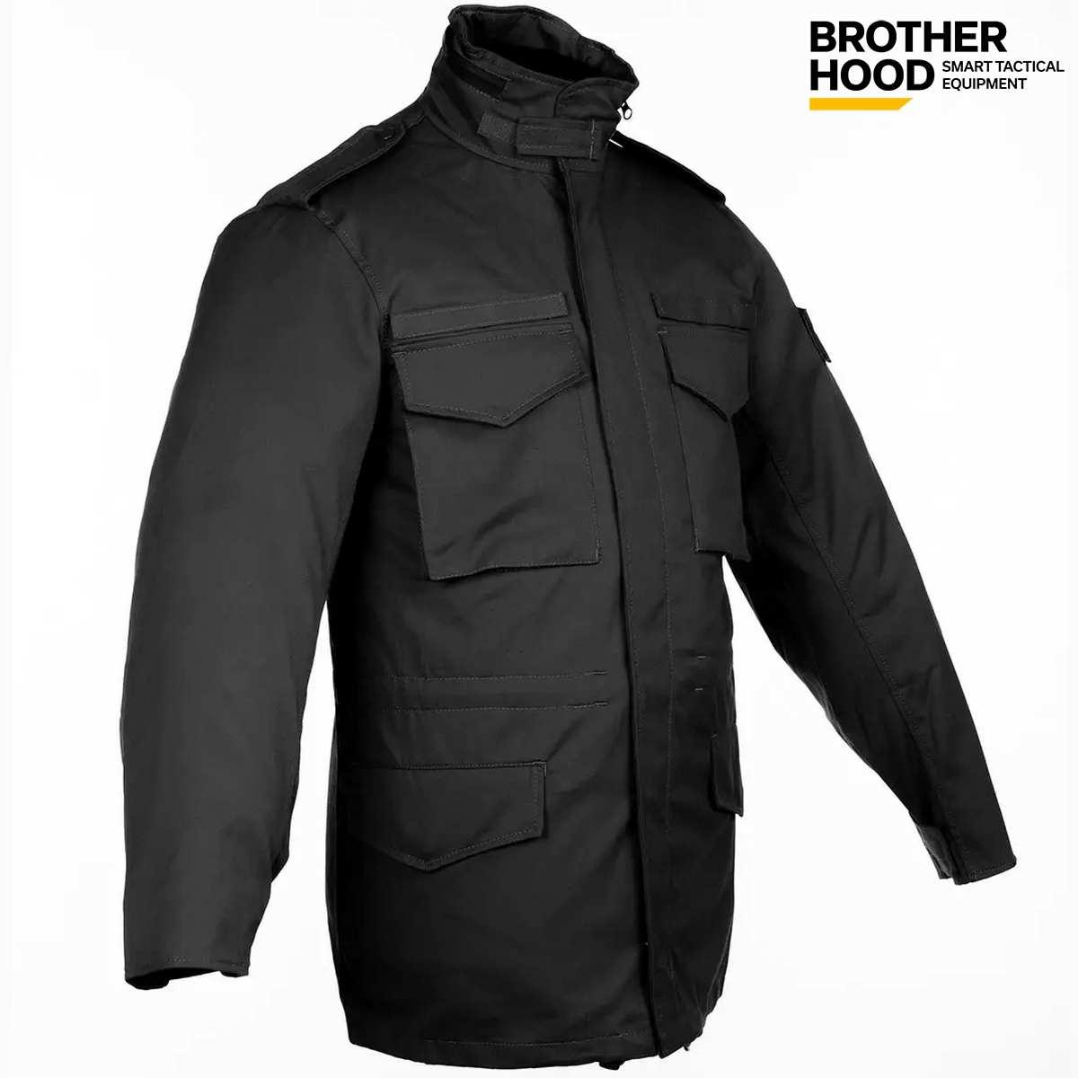 Куртка тактична Brotherhood M65 чорний демісезонна з пропиткою, фото 1