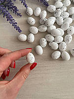 Яйца пенопластовые 1.5 *1.8 см L00714 , белые с черным 100 шт