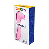 Вакуумний стимулятор з вібрацією Wooomy Smoooch Pink Clitoral Suction & Vibration, 10х2 режимів SO7409, фото 4