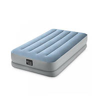 Велюровая кровать-матрас 99*191*36 см INTEX 64157 с эл.насосом от USB