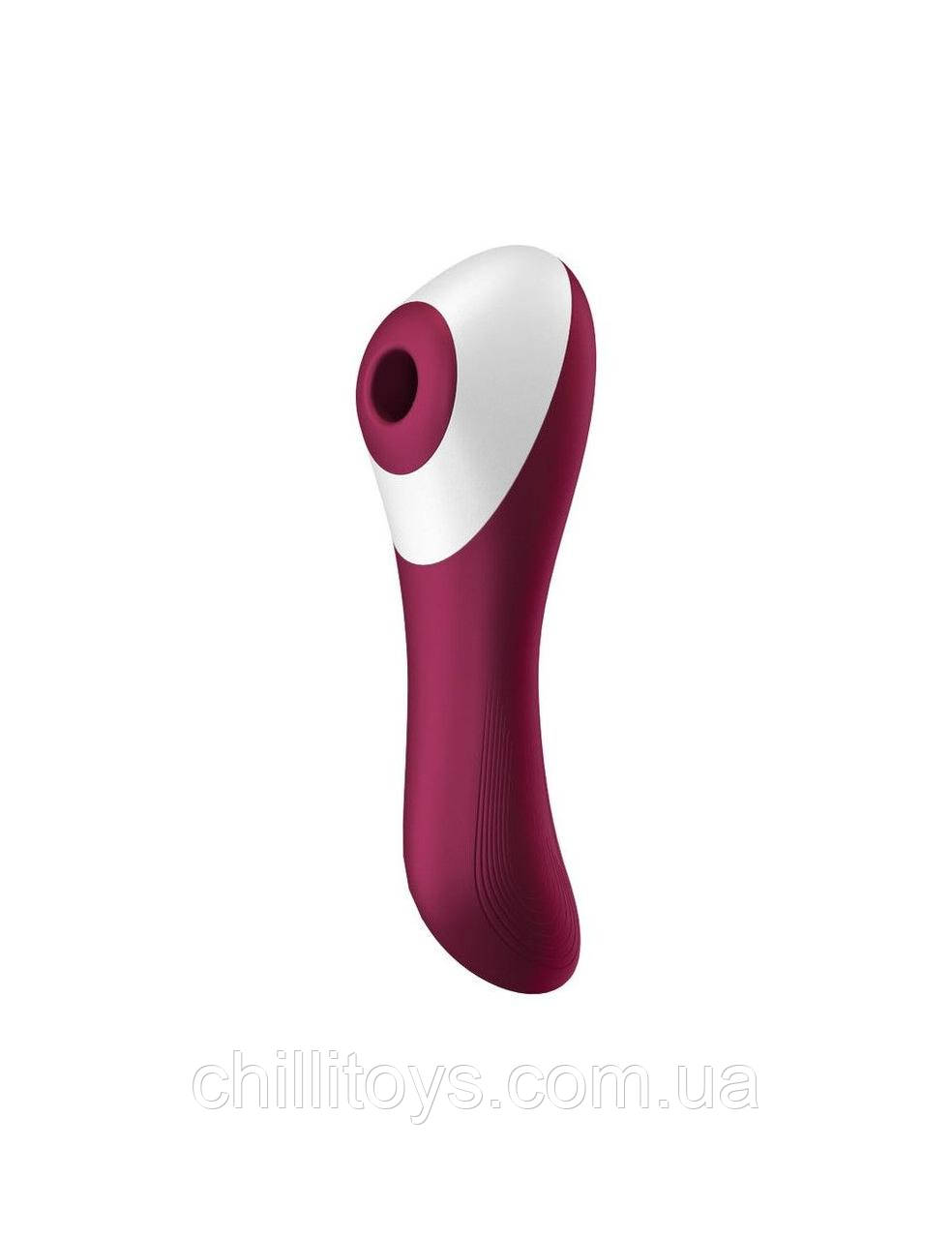 Вакуумний стимулятор із вібрацією Satisfyer Dual Crush Wine Red SO6088, фото 1