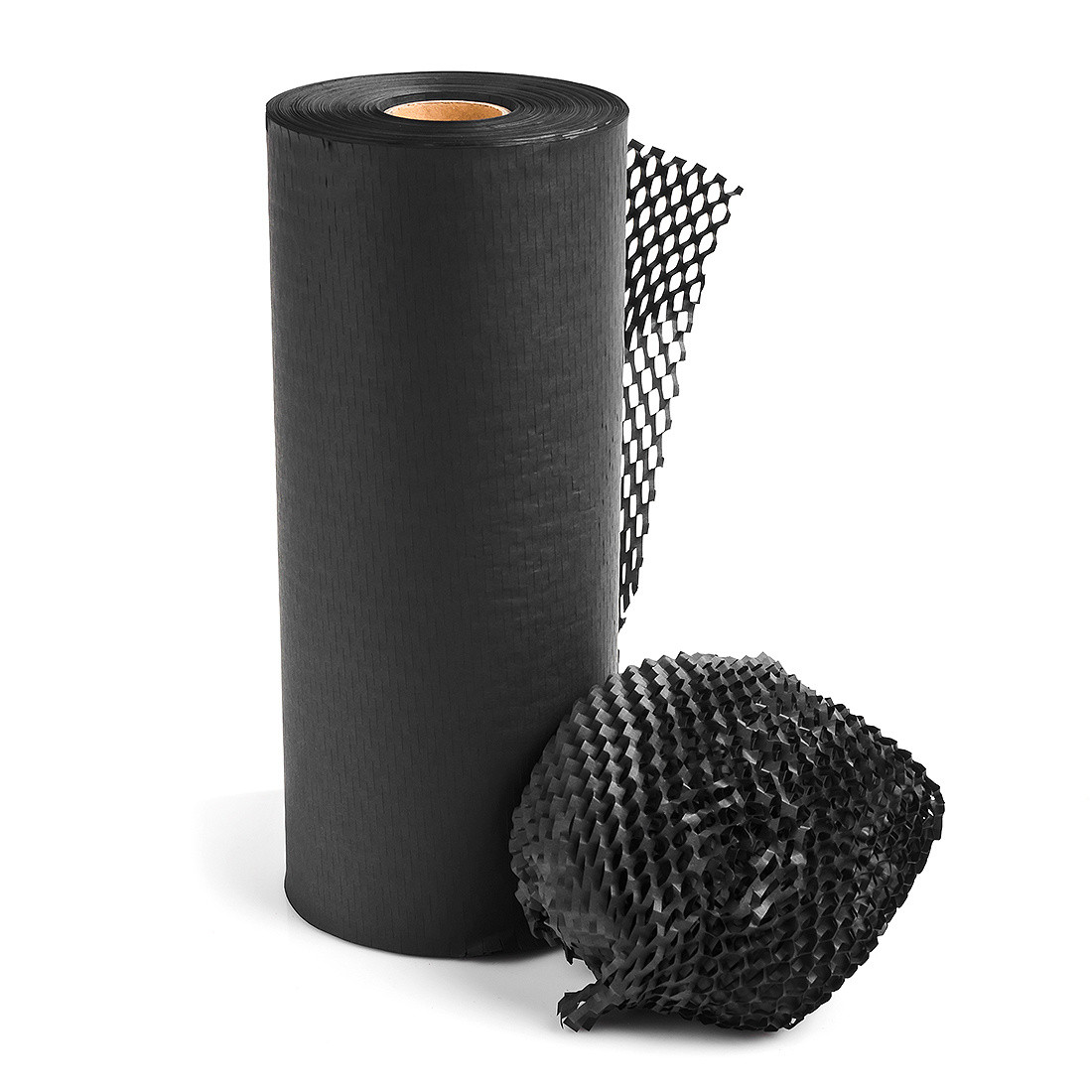 Стільниковий крафт папір Honeycomb, рулон - 30 см х 20 м, чорний