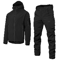 Военный штормовой ветро-влагозащитный костюм Softshell Gen.II (Черный) XXL e11p10