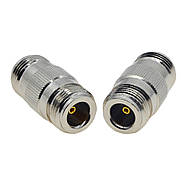 Перехідник антенний N type Female (мама) з двох сторін, двосторонній адаптер "бочка" для антен, радіостанцій, фото 3