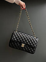 Женская сумка Chanel Classic Double Flap Bag (чёрная) роскошная сумочка на декоративной цепочке torba0130