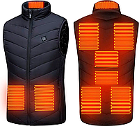 Мужской жилет с подогревом HeatFashion Electric Heating Vest (Черный) L e11p10